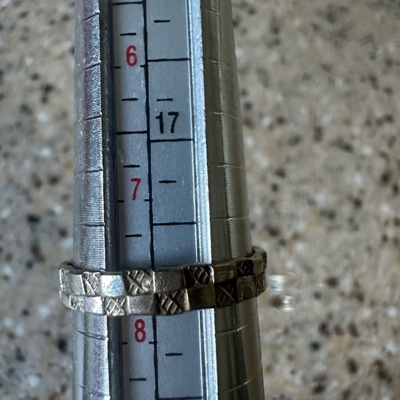 Blue Agate 925 Silver Ring size7 1/2 - Picture 6 of 8